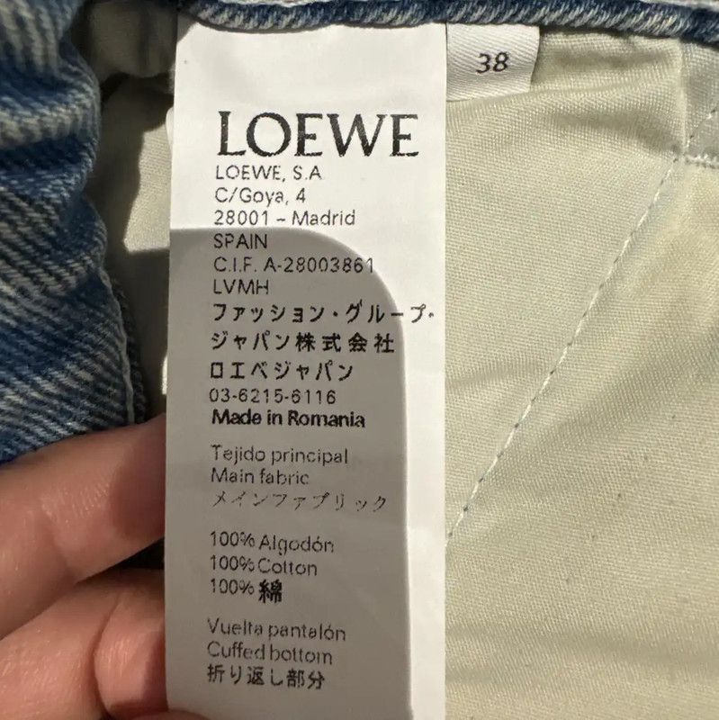 Loewe Loewe Summer Cotton Blue Denim Trousers 0089 Size 26" / US 2 / IT 38 - 4 Thumbnail
