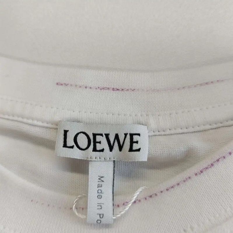 Loewe Loewe Summer White Cotton T-Shirt 0089 Size M / US 6-8 / IT 42-44 - 4 Thumbnail