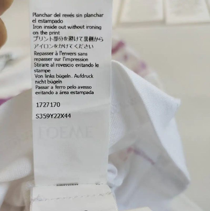 Loewe Loewe Summer White Cotton T-Shirt 0089 Size M / US 6-8 / IT 42-44 - 3 Thumbnail