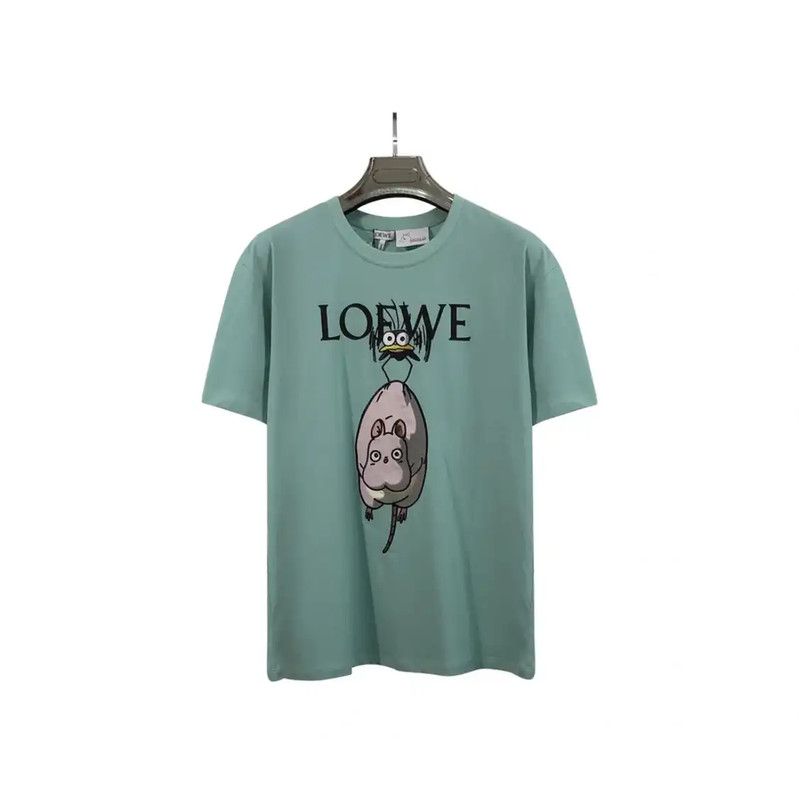 Loewe Loewe Summer Lake Blue Cotton Embroidered T-Shirt 0089 Size S / US 4 / IT 40 - 9 Thumbnail
