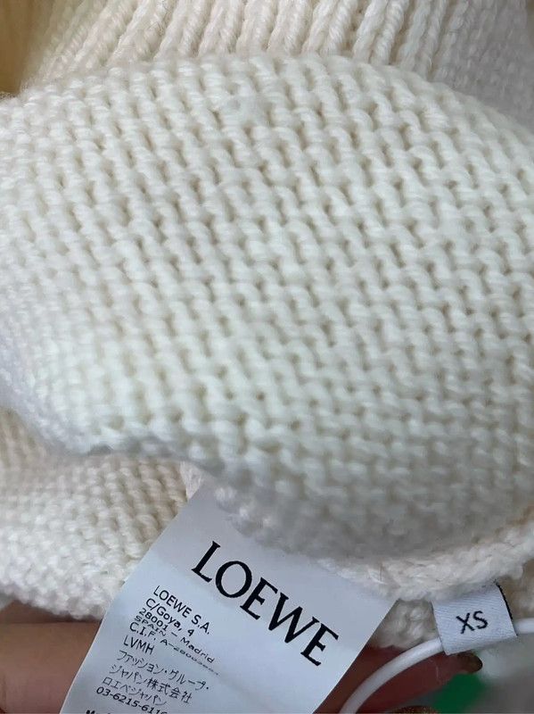 Loewe Loewe White Cashmere Long Sleeve Sweater 0089 Size XS / US 0-2 / IT 36-38 - 5 Thumbnail