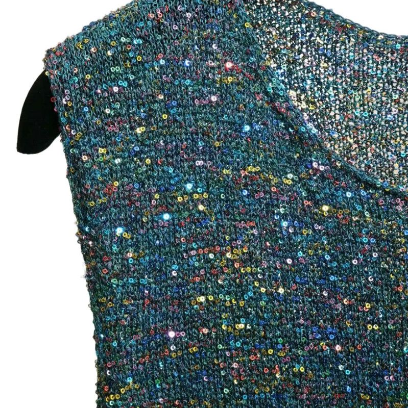 Loewe Loewe Summer Peacock Green Knit Top 0089 Size S / US 4 / IT 40 - 6 Thumbnail