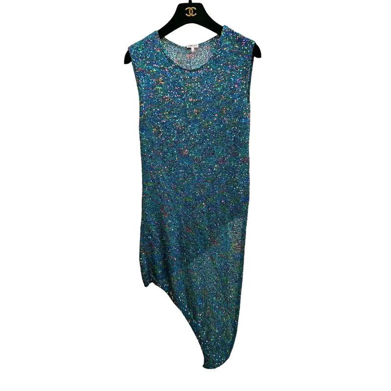 Loewe Loewe Summer Peacock Green Knit Top 0089 Size S / US 4 / IT 40 - 2 Thumbnail