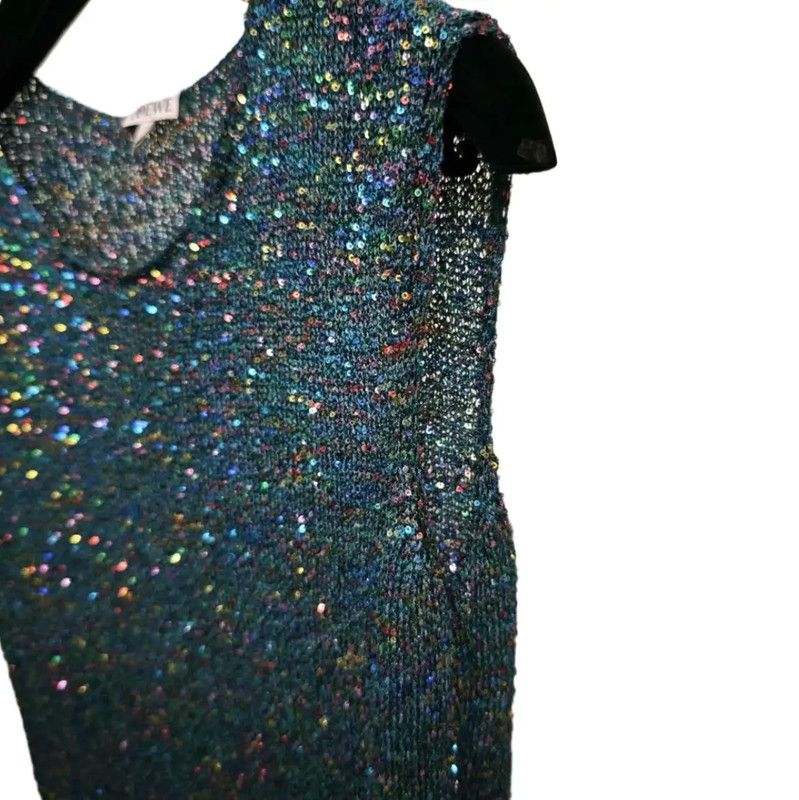 Loewe Loewe Summer Peacock Green Knit Top 0089 Size S / US 4 / IT 40 - 5 Thumbnail