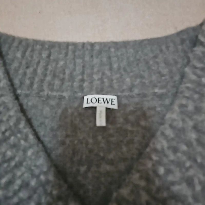Loewe Loewe Gray Women's Long Sleeve Knit Sweater 0089 Size S / US 4 / IT 40 - 3 Thumbnail