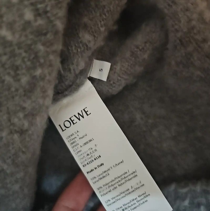 Loewe Loewe Gray Women's Long Sleeve Knit Sweater 0089 Size S / US 4 / IT 40 - 5 Thumbnail