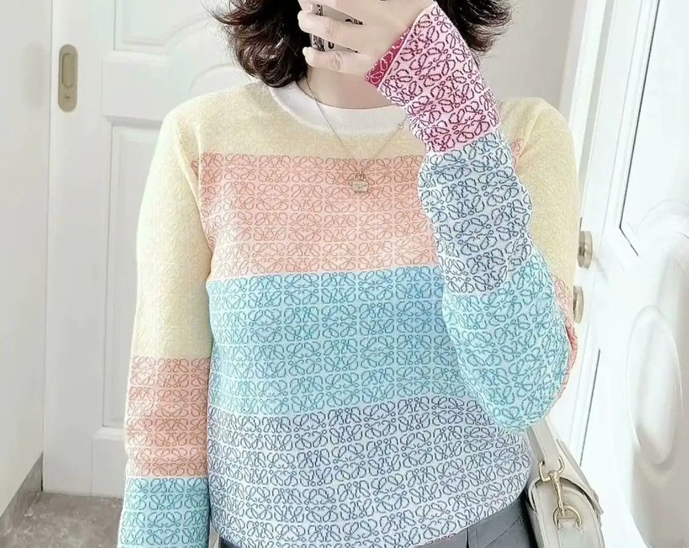 Loewe Loewe Color Block Knit Long Sleeve Top 0089 Size S / US 4 / IT 40 - 9 Thumbnail