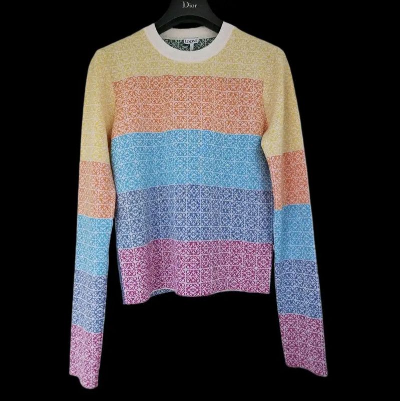 Loewe Loewe Color Block Knit Long Sleeve Top 0089 Size S / US 4 / IT 40 - 2 Thumbnail