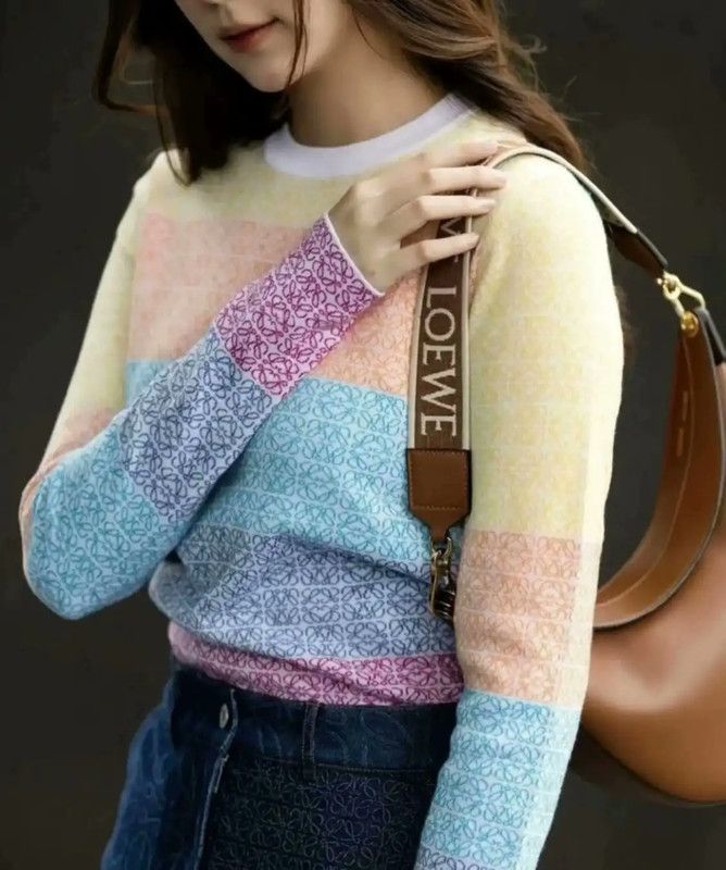 Loewe Loewe Color Block Knit Long Sleeve Top 0089 Size S / US 4 / IT 40 - 10 Thumbnail