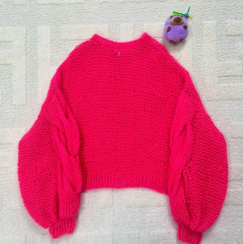 Loewe Loewe Pink Knit Sweater for Women 0089 Size XS / US 0-2 / IT 36-38 - 2 Thumbnail