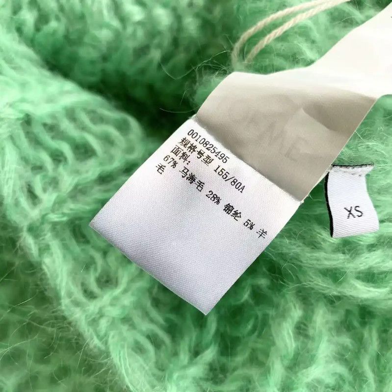 Loewe Loewe Light Green Mohair Knit Sweater 0089 Size XS / US 0-2 / IT 36-38 - 6 Thumbnail