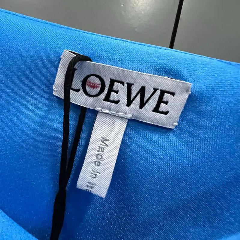 Loewe Loewe Summer Blue Cotton Midi Dress 0089 Size ONE SIZE - 2 Thumbnail