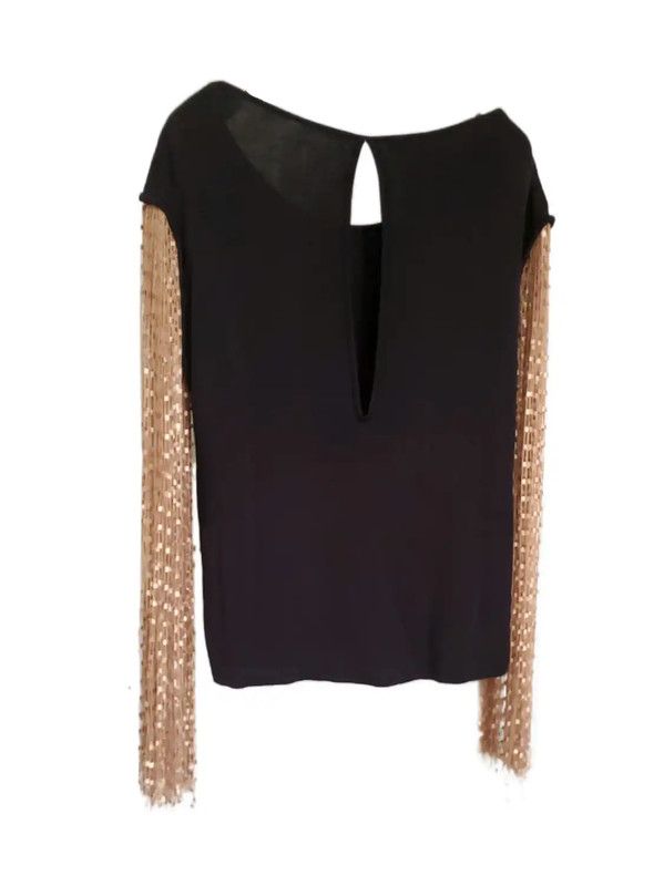 Loewe Loewe Black Long Sleeve Knit Top 0089 Size M / US 6-8 / IT 42-44 - 4 Thumbnail