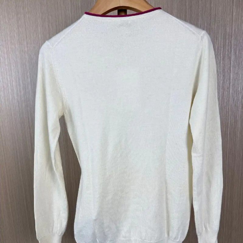 Loewe Loewe Women's White Wool Sweater 0089 Size S / US 4 / IT 40 - 2 Thumbnail