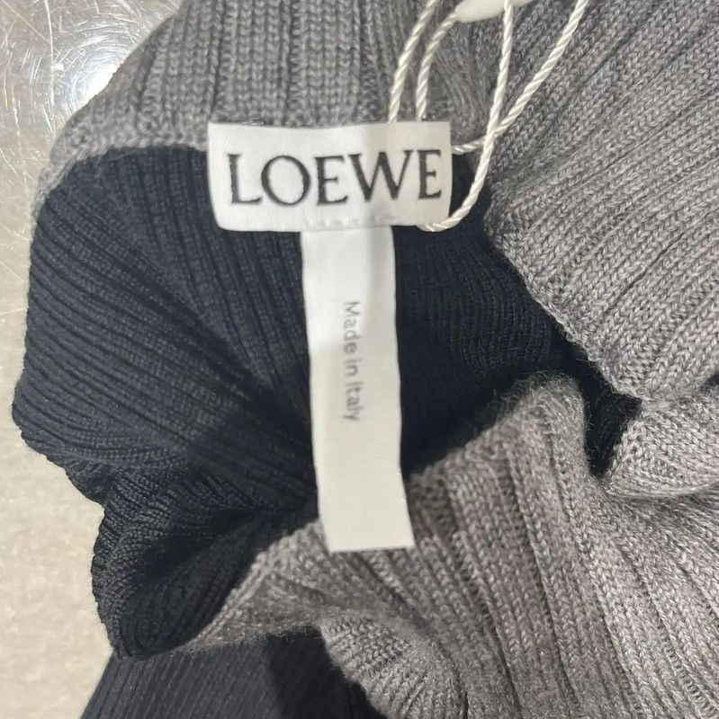 Loewe Loewe Black Wool Long Sleeve Knit Top 0089 Size M / US 6-8 / IT 42-44 - 3 Thumbnail