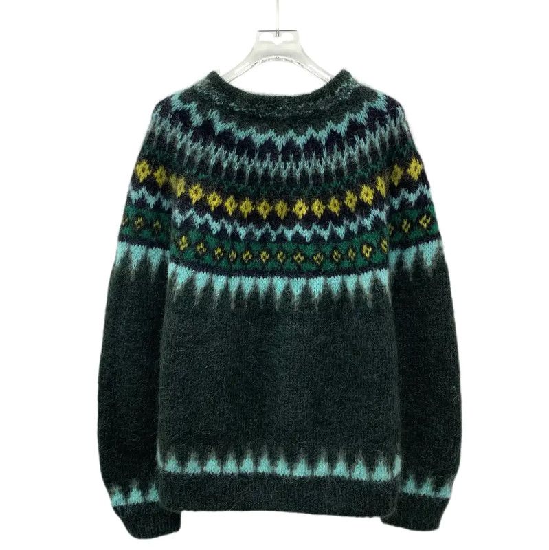 Loewe Loewe Green Mohair Knit Sweater 0089 Size S / US 4 / IT 40 - 2 Thumbnail