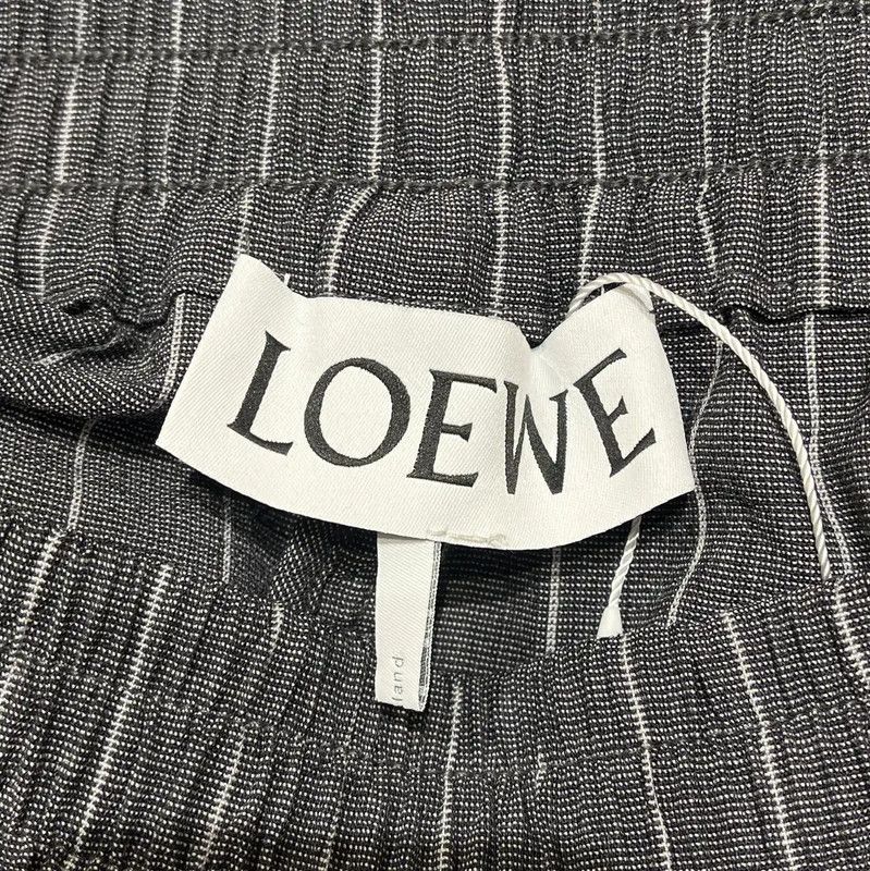 Loewe Loewe Gray Wool Embroidered Striped Relaxed Pants 0089 Size 22" - 3 Thumbnail