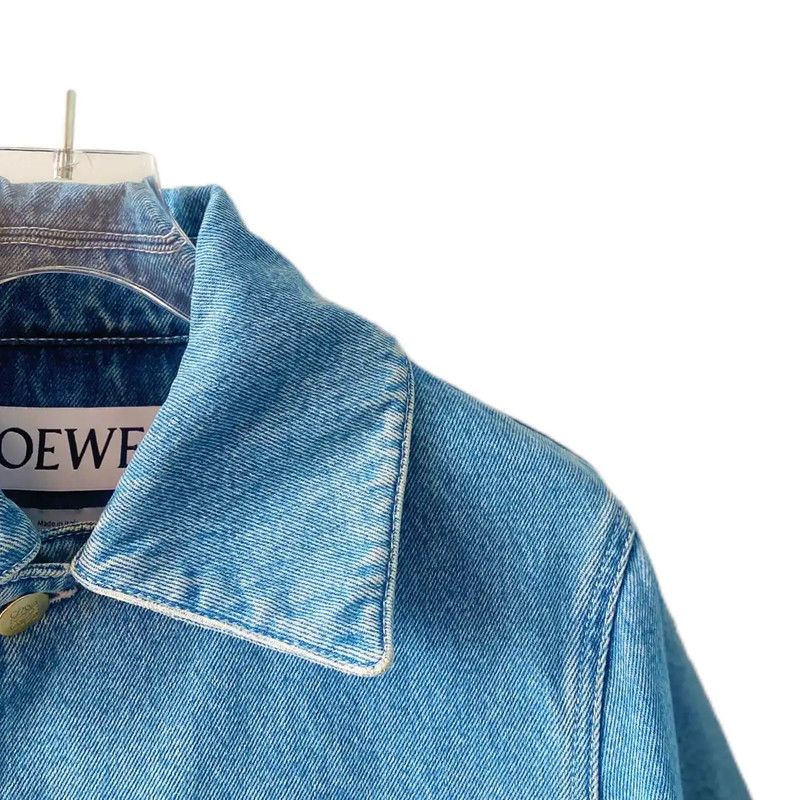Loewe Loewe Blue Cotton Women’s Jacket 0089 Size S / US 4 / IT 40 - 4 Thumbnail