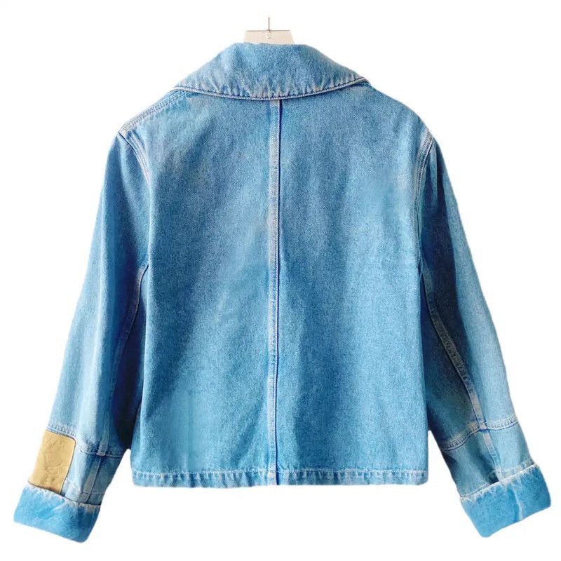 Loewe Loewe Blue Cotton Women’s Jacket 0089 Size S / US 4 / IT 40 - 2 Thumbnail