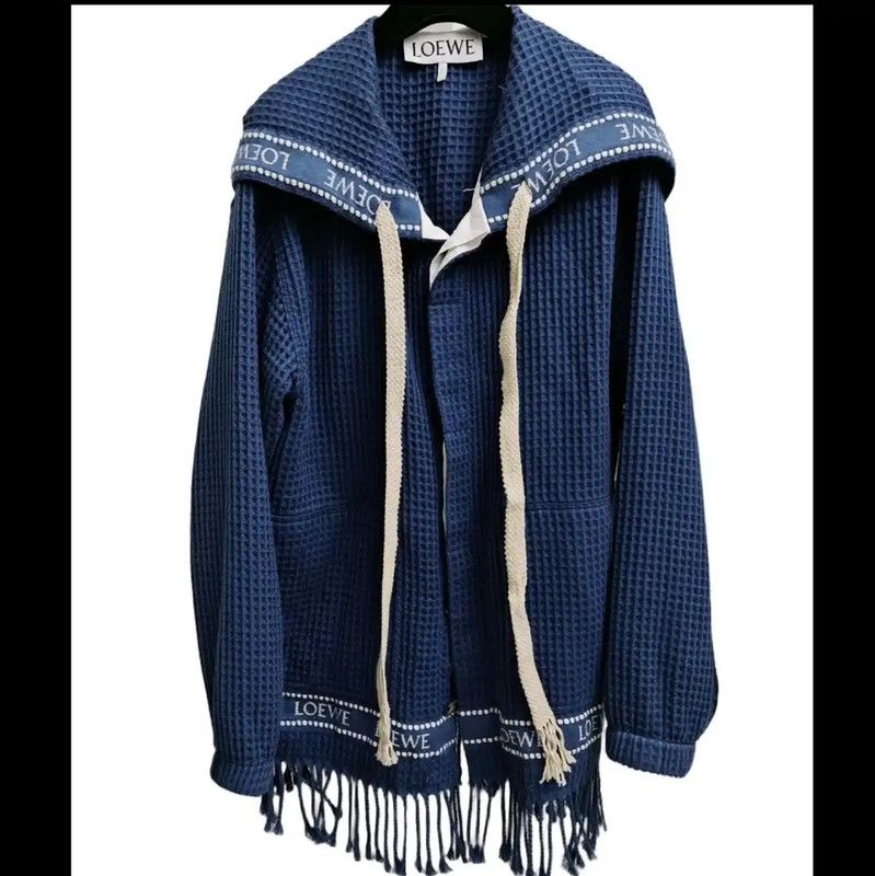 Loewe Loewe Blue Check Long Sleeve Cardigan 0089 Size XL / US 12-14 / IT 48-50 - 2 Thumbnail