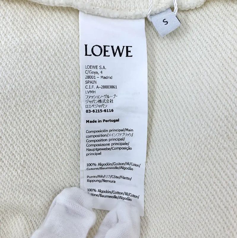 Loewe Loewe Beige Cotton Women's Hoodie 0089 Size S / US 4 / IT 40 - 7 Thumbnail