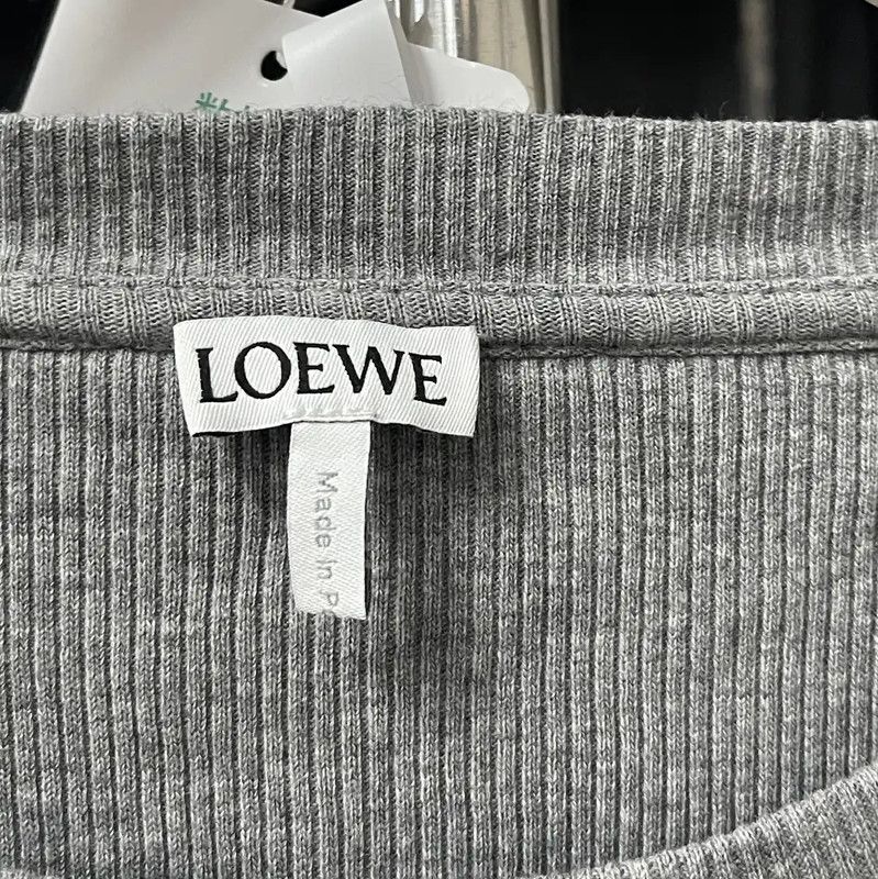 Loewe Loewe Light Gray Long Sleeve T-Shirt for Women 0089 Size S / US 4 / IT 40 - 6 Thumbnail