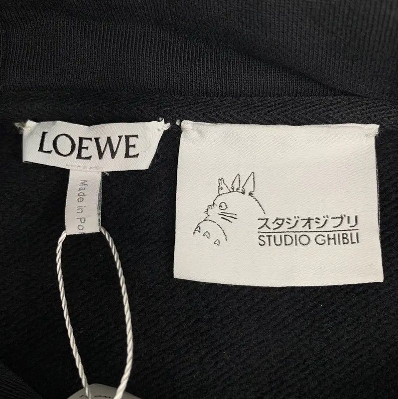 Loewe Loewe Black Cotton Women's Hoodie with Unique Design 0089 Size XS / US 0-2 / IT 36-38 - 6 Thumbnail