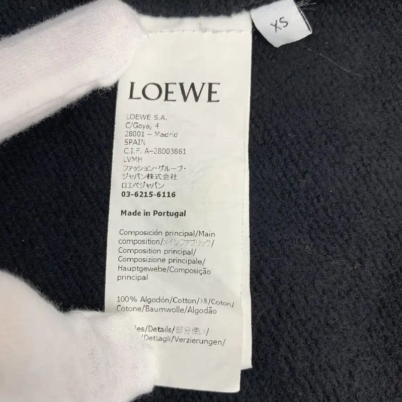 Loewe Loewe Black Cotton Women's Hoodie with Unique Design 0089 Size XS / US 0-2 / IT 36-38 - 7 Thumbnail