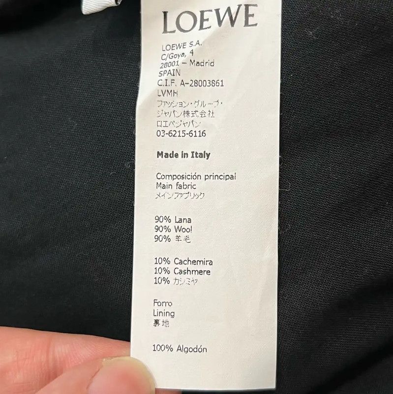 Loewe Loewe Women's Navy Wool Coat 0089 Size L / US 10 / IT 46 - 4 Thumbnail