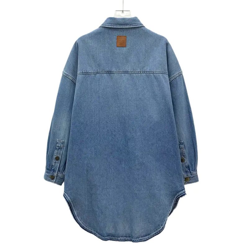 Loewe Loewe Blue Cotton Women's Jacket 0089 Size XS / US 0-2 / IT 36-38 - 2 Thumbnail