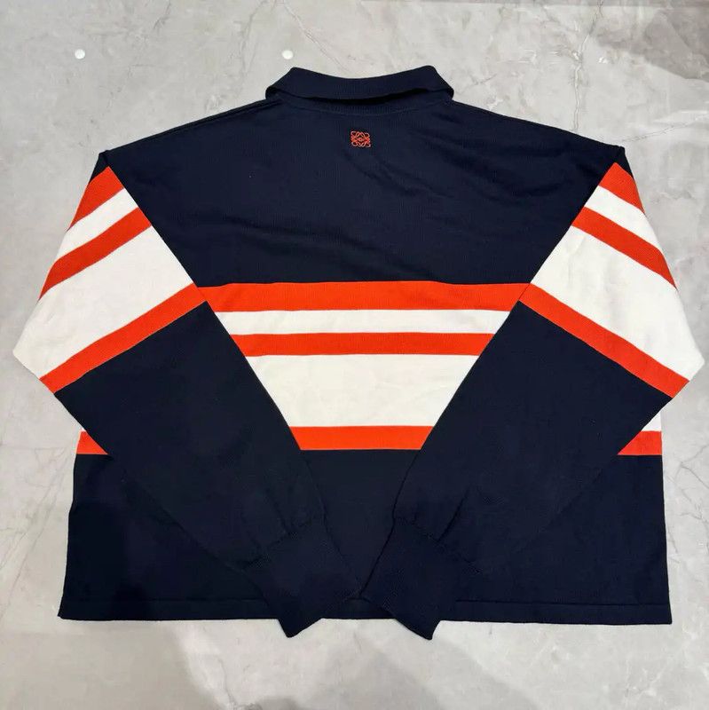 Loewe LOEWE Multi-Color Striped Long Sleeve Knit Top 0089 Size L / US 10 / IT 46 - 2 Thumbnail