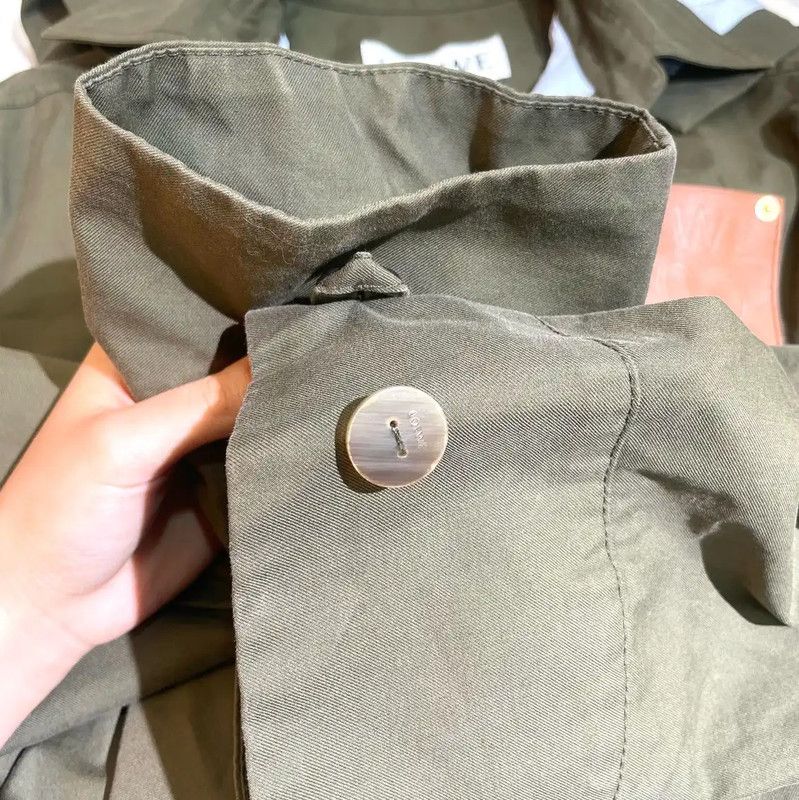 Loewe Loewe Military Green Cotton Women's Trench Coat 0089 Size M / US 6-8 / IT 42-44 - 4 Thumbnail