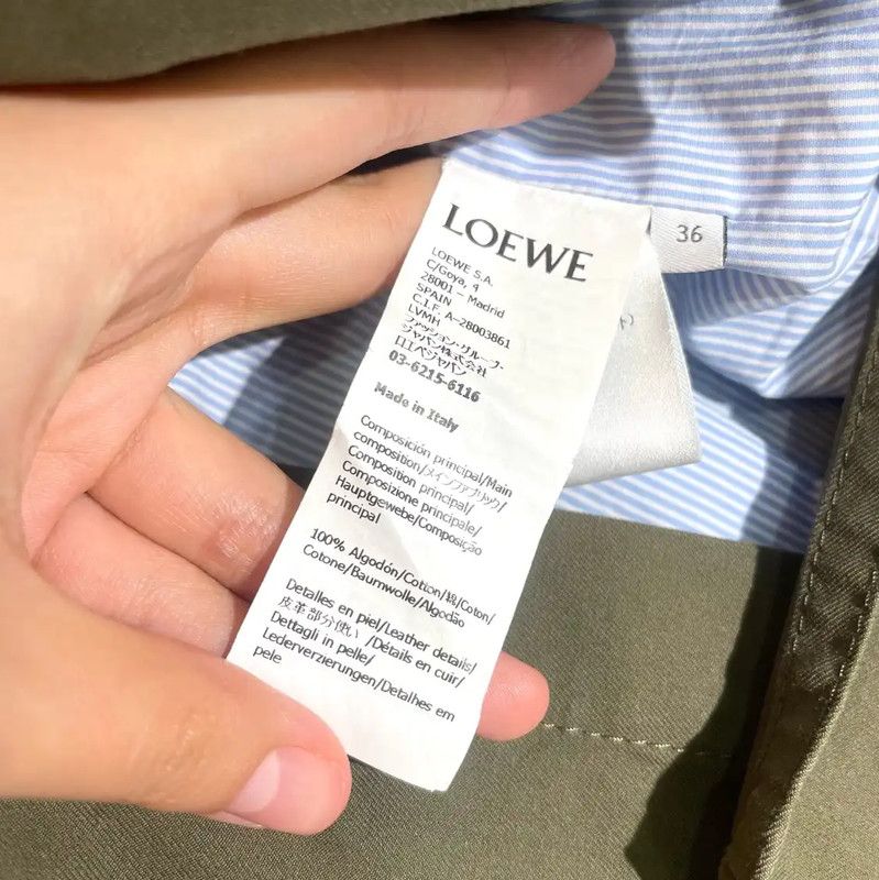 Loewe Loewe Military Green Cotton Women's Trench Coat 0089 Size M / US 6-8 / IT 42-44 - 8 Thumbnail