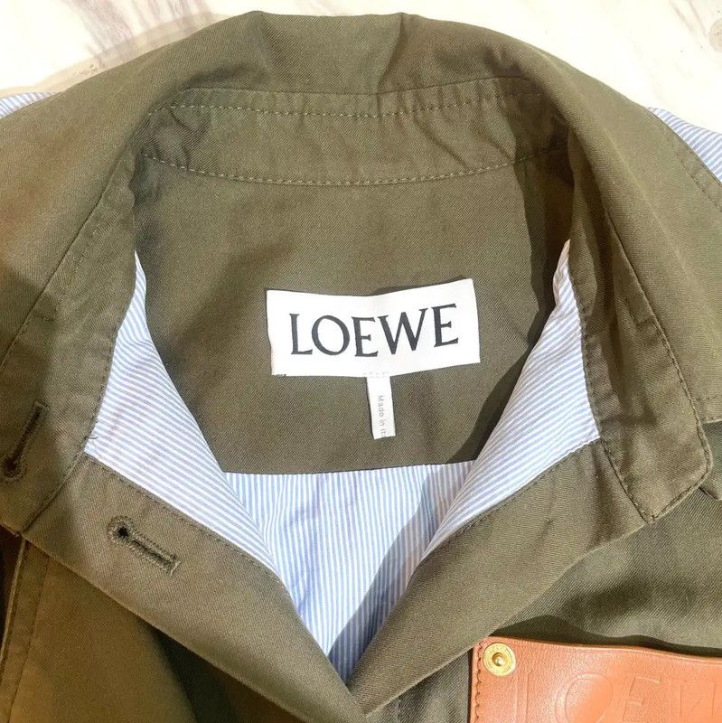 Loewe Loewe Military Green Cotton Women's Trench Coat 0089 Size M / US 6-8 / IT 42-44 - 3 Thumbnail