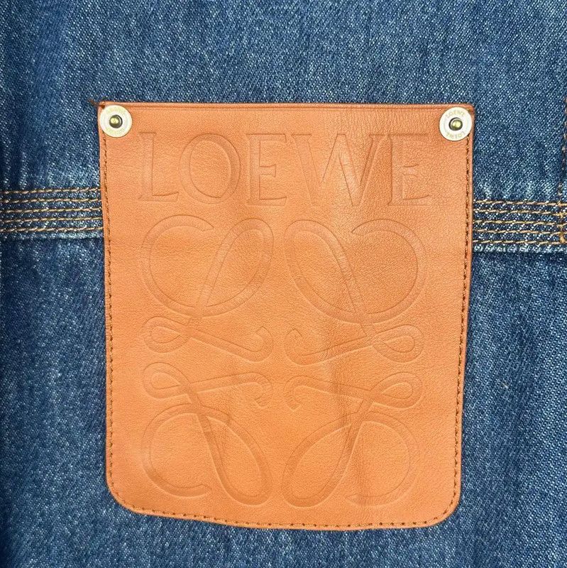 Loewe LOEWE Denim Women's Cardigan with Leather Pocket 0089 Size M / US 6-8 / IT 42-44 - 4 Thumbnail