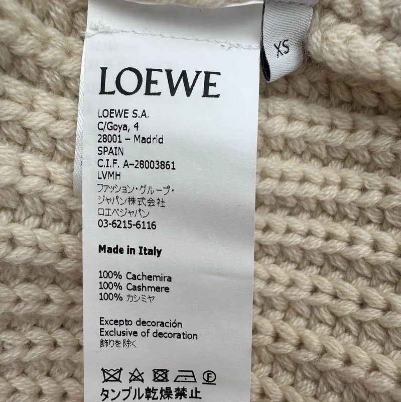 Loewe Loewe Cozy Beige Cashmere Cardigan 0089 Size XS / US 0-2 / IT 36-38 - 5 Thumbnail