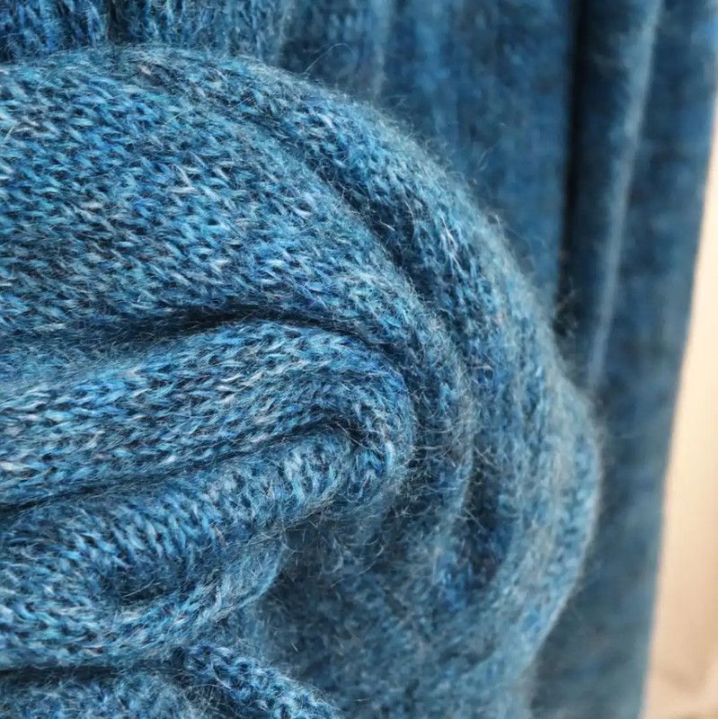 Loewe Loewe Long Sleeve Knit Dress in Peacock Blue 0089 Size ONE SIZE - 8 Thumbnail