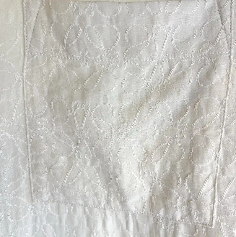 Loewe Loewe White Silk Logo Dress for Women 0089 Size ONE SIZE - 4 Thumbnail