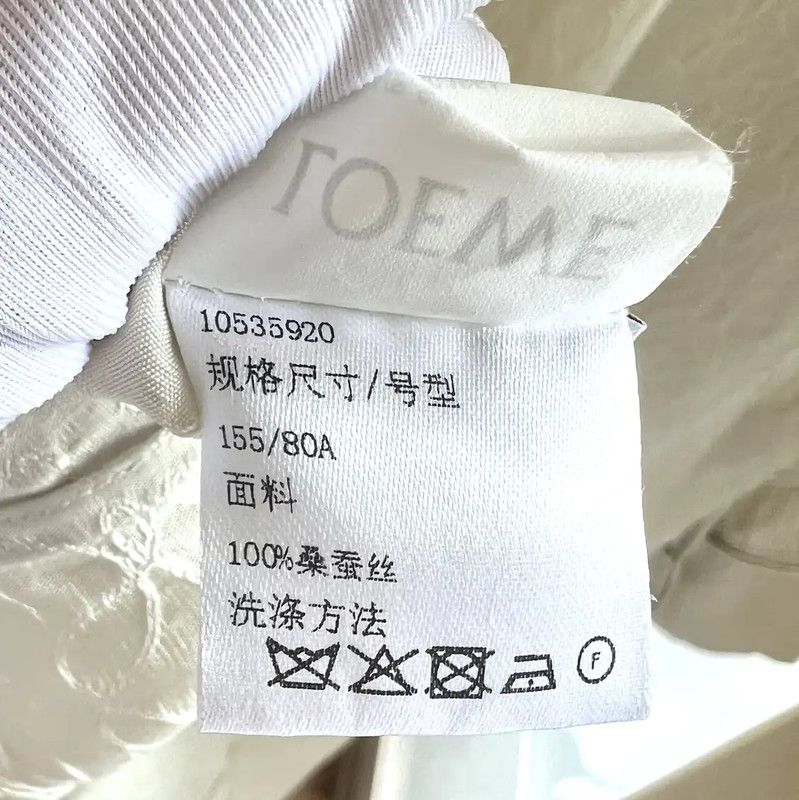 Loewe Loewe White Silk Logo Dress for Women 0089 Size ONE SIZE - 6 Thumbnail