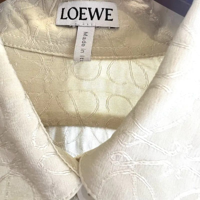 Loewe Loewe White Silk Logo Dress for Women 0089 Size ONE SIZE - 3 Thumbnail