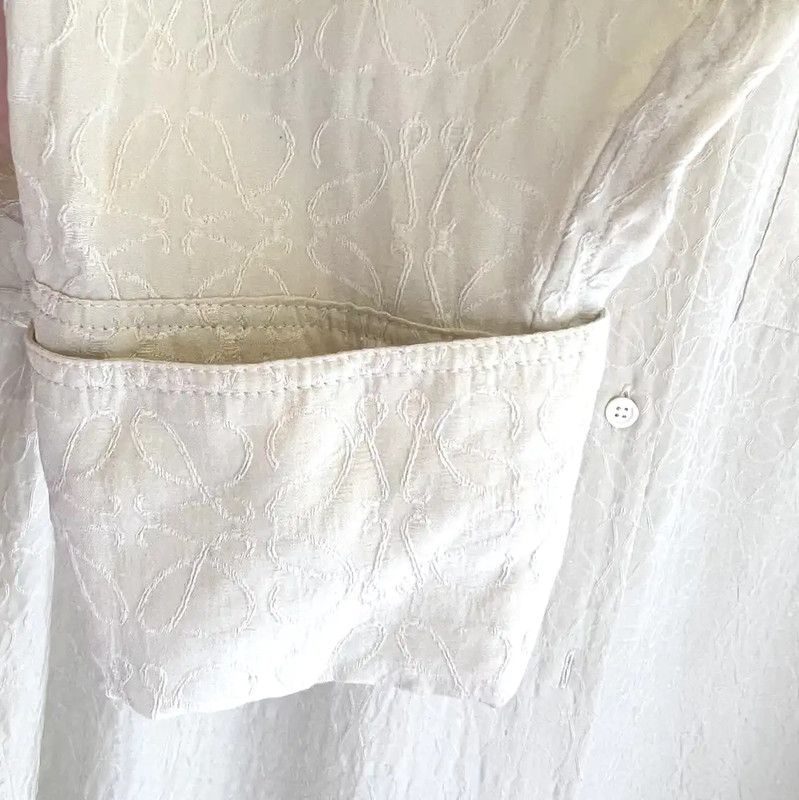 Loewe Loewe White Silk Logo Dress for Women 0089 Size ONE SIZE - 5 Thumbnail