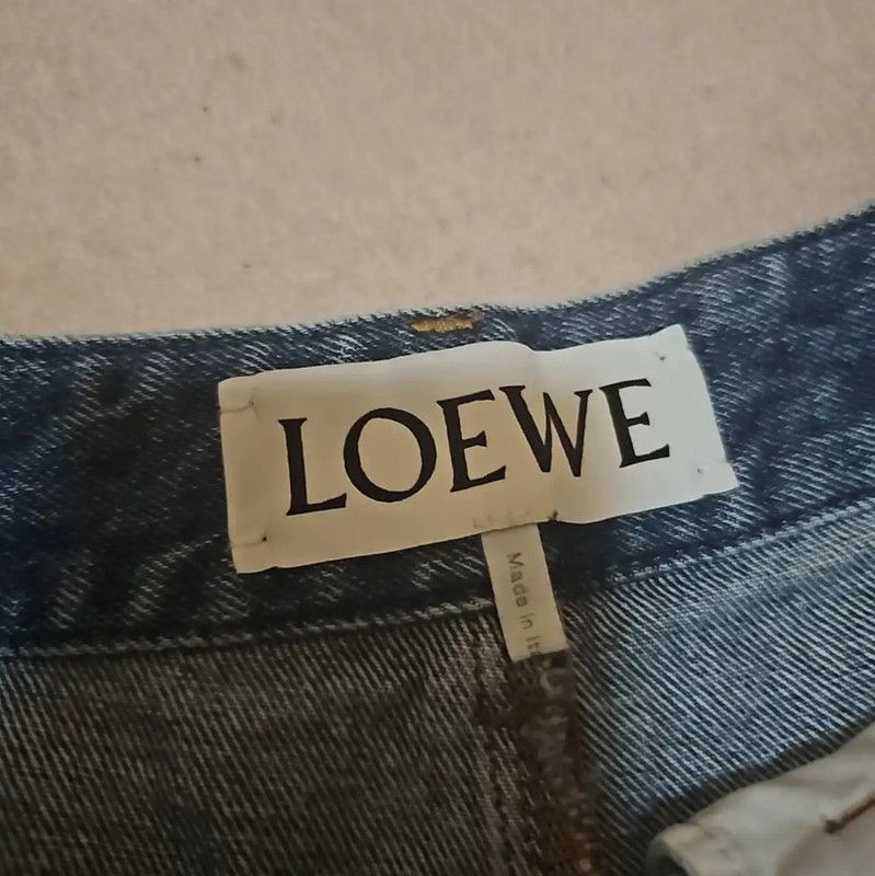 Loewe Loewe Blue Cotton Denim Pants 0089 Size 27" / US 4 / IT 40 - 3 Thumbnail