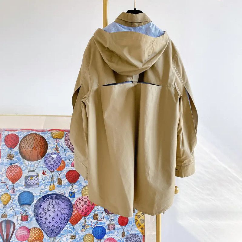 Loewe Loewe Khaki Cotton Long Sleeve Coat 0089 Size M / US 6-8 / IT 42-44 - 2 Thumbnail