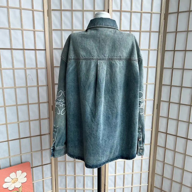 Loewe Loewe Blue Cotton Women's Jacket 0089 Size XL / US 12-14 / IT 48-50 - 2 Thumbnail