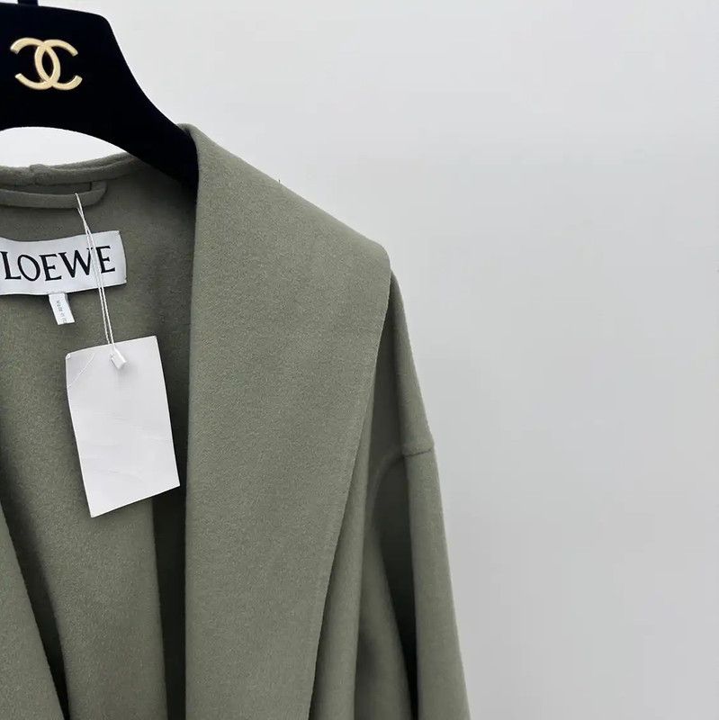 Loewe Loewe Green Cashmere Women's Coat 0089 Size S / US 4 / IT 40 - 8 Thumbnail