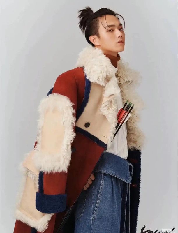 Loewe Loewe Color-Block Sheepskin Coat in XL Size 0089 Size XL / US 12-14 / IT 48-50 - 4 Thumbnail