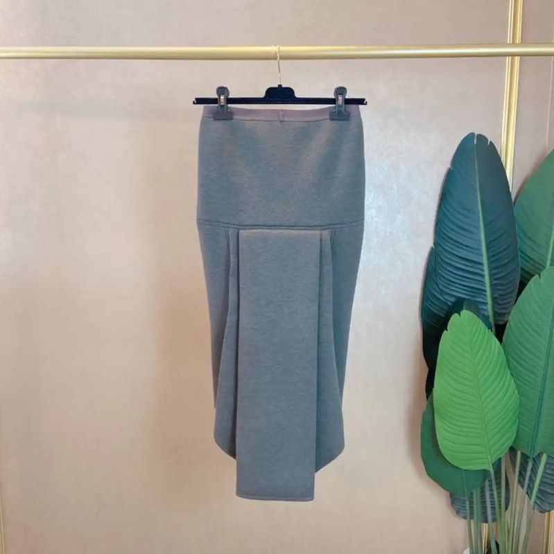 Rick Owens Rick Owens Gray Mid-Length Skirt for Women 0089 Size 24" / US 00 / IT 34 - 2 Thumbnail