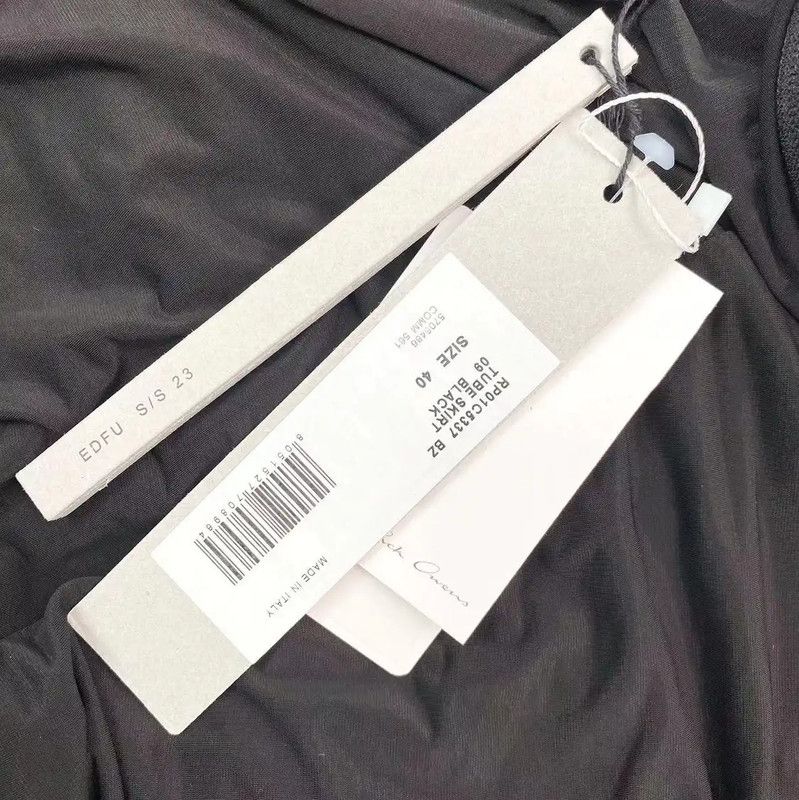 Rick Owens Rick Owens Black Women's Midi Skirt 0089 Size 23" - 5 Thumbnail