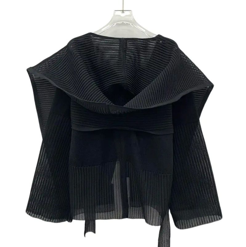 Rick Owens Rick Owens Black Silk Open Cardigan 0089 Size ONE SIZE - 2 Thumbnail