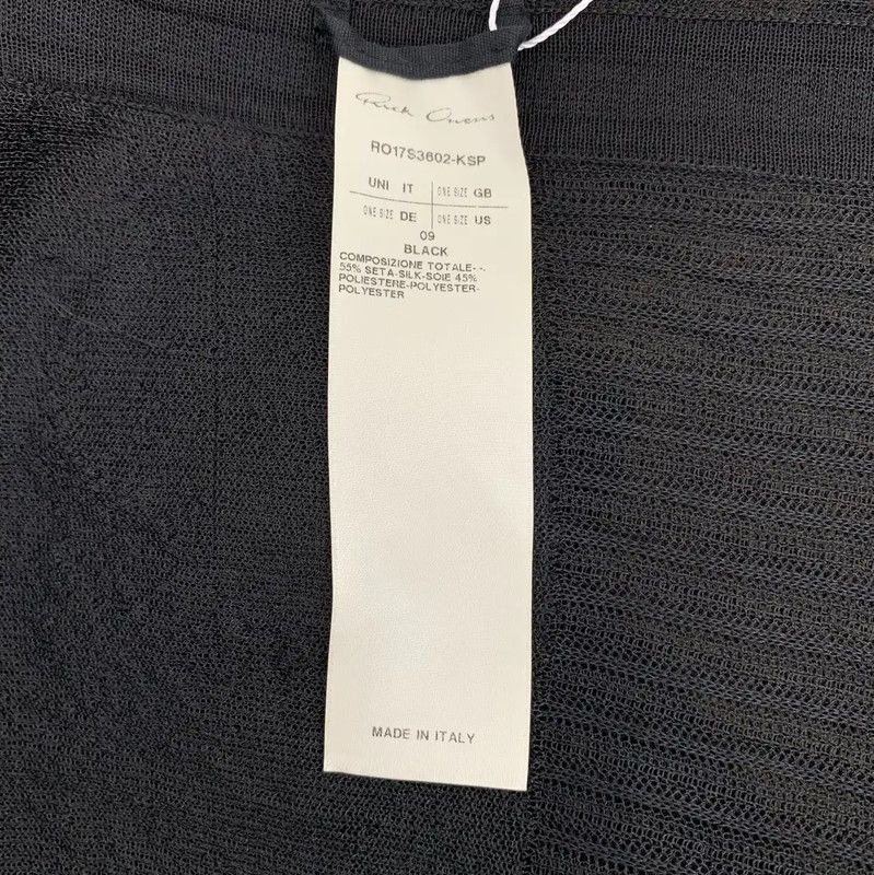 Rick Owens Rick Owens Black Silk Open Cardigan 0089 Size ONE SIZE - 6 Thumbnail